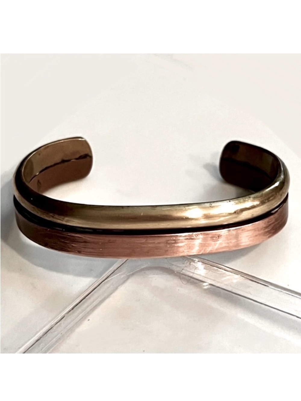 Taxco / Southwestern Vintage High Polish Copper & Brass Cuff